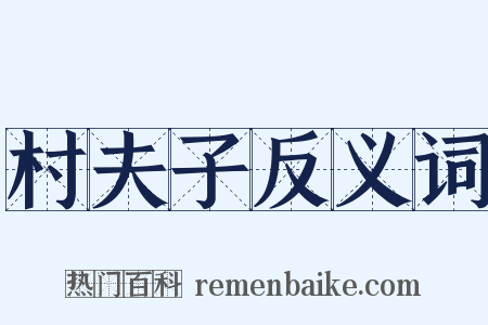 村夫子反义词是什么意思的图片